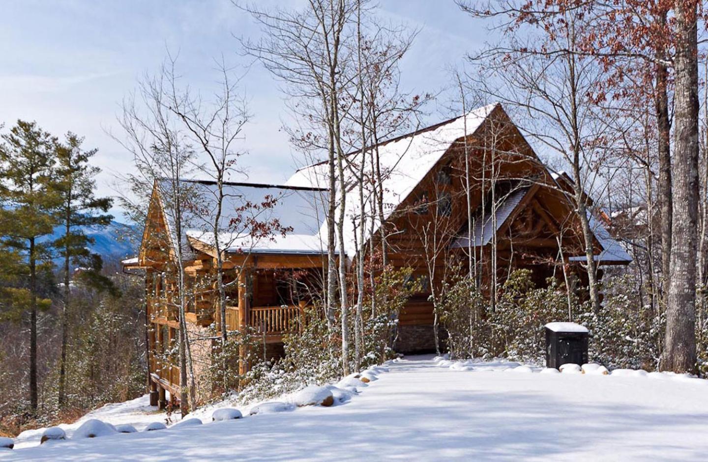Big Bear Ridge Lodge - Breathtaking Mountain Views And Private Forest Scenes In Amazing Large Log Cabin 개틀린버그 외부 사진